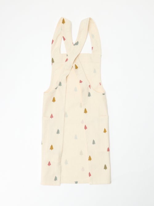 Delantal infantil estampado navideño de algodón 55x49 cm - Kiabi