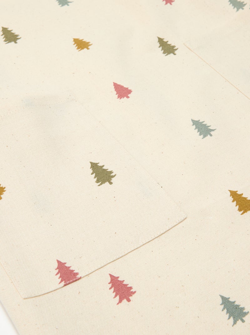 Delantal infantil estampado navideño de algodón 55x49 cm Beige - Kiabi