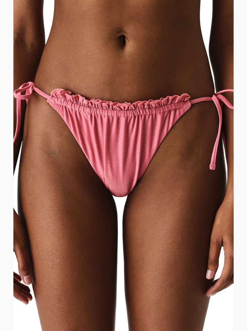 Denisse ruffle braguita de bikini con volantes, tiro medio penti Rosa - Kiabi