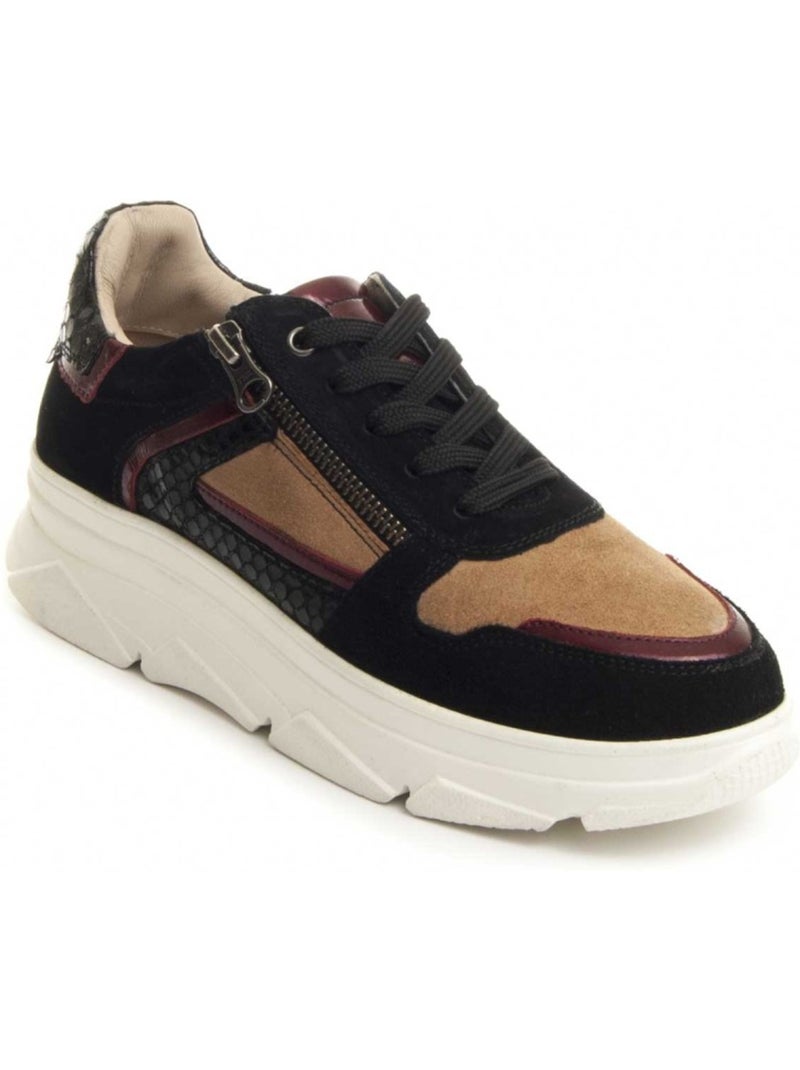 Deportiva casual cuero montevita Negro - Kiabi