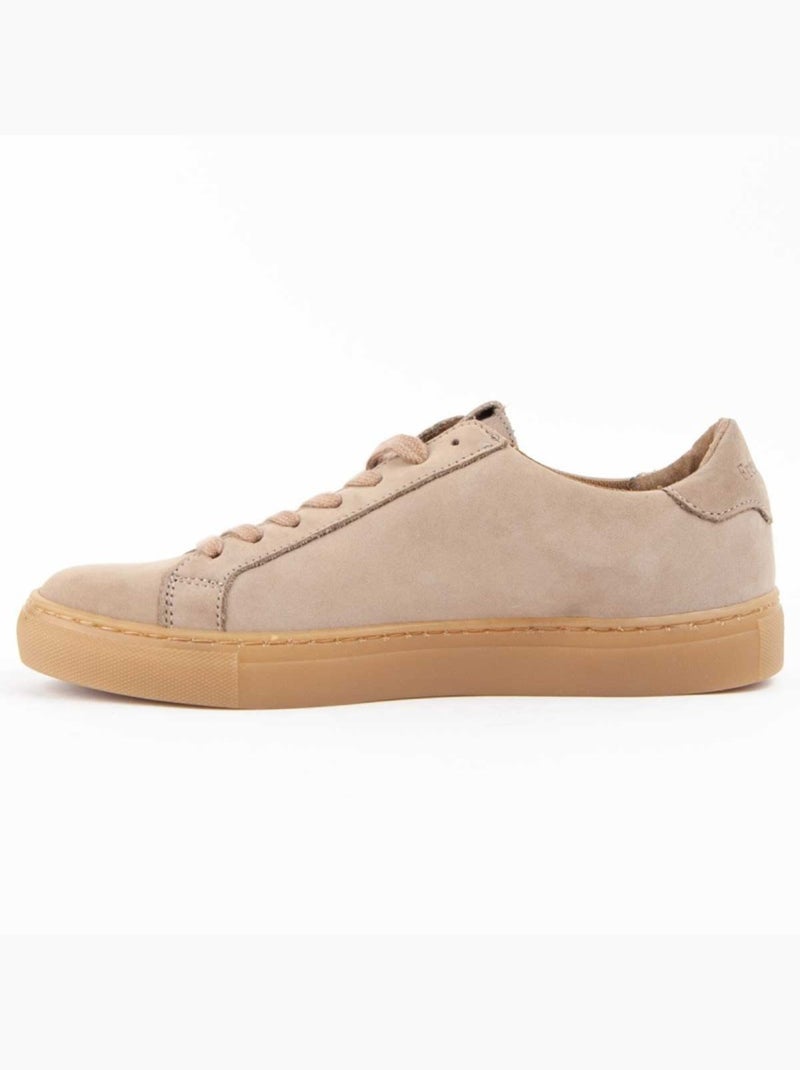 Deportiva Casual Cuero Purapiel Beige - Kiabi