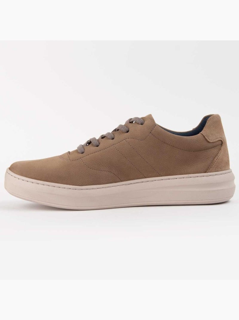 Deportiva Casual Cuero Purapiel Beige - Kiabi