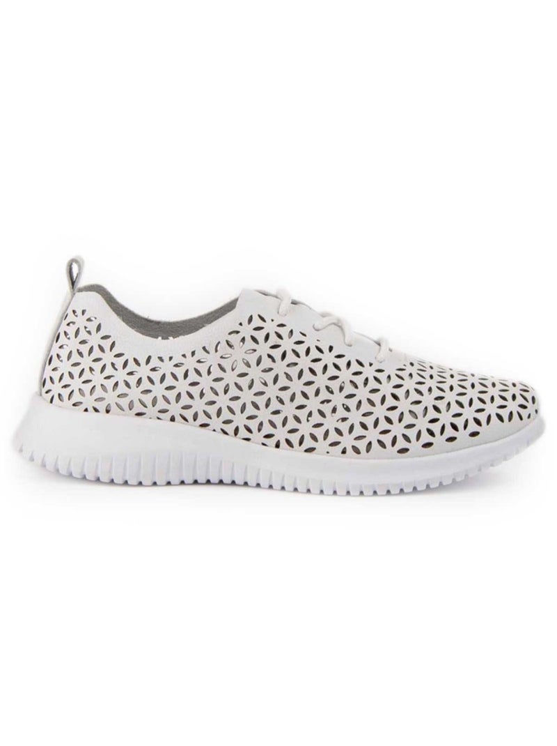 Deportiva Casual Cuero Purapiel Blanco - Kiabi