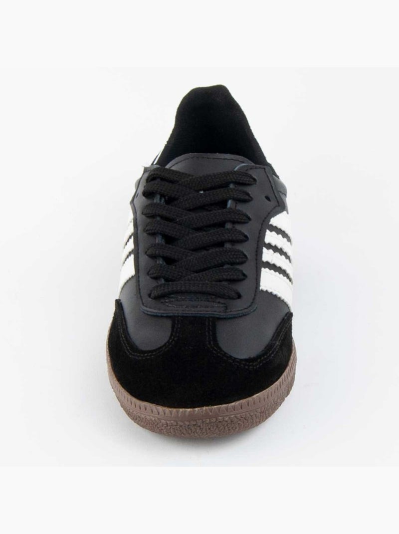 Deportiva Casual Cuero Purapiel Negro - Kiabi