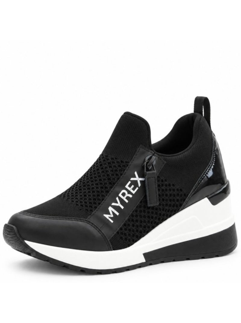 Deportiva cuña sintetico montevita Negro - Kiabi