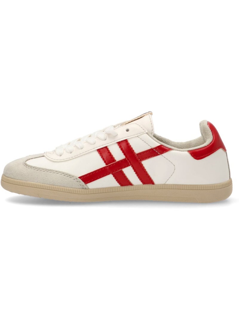 Deportivas basico mujer suela plana - luna trend Rojo - Kiabi