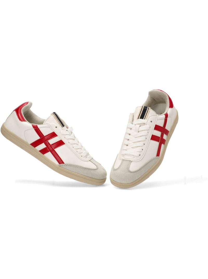 Deportivas basico mujer suela plana - luna trend Rojo - Kiabi