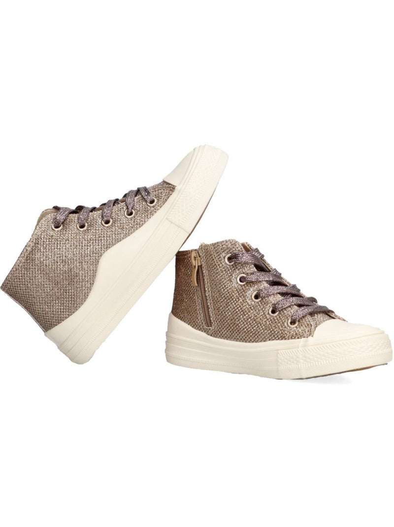 Deportivas Basket Niña Suela Plana - Luna Collection Bronce - Kiabi