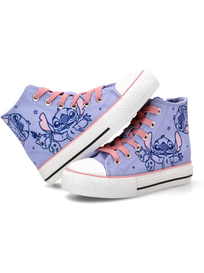 Deportivas Basket Niña Suela Plana - Luna Collection Malva lila - Kiabi
