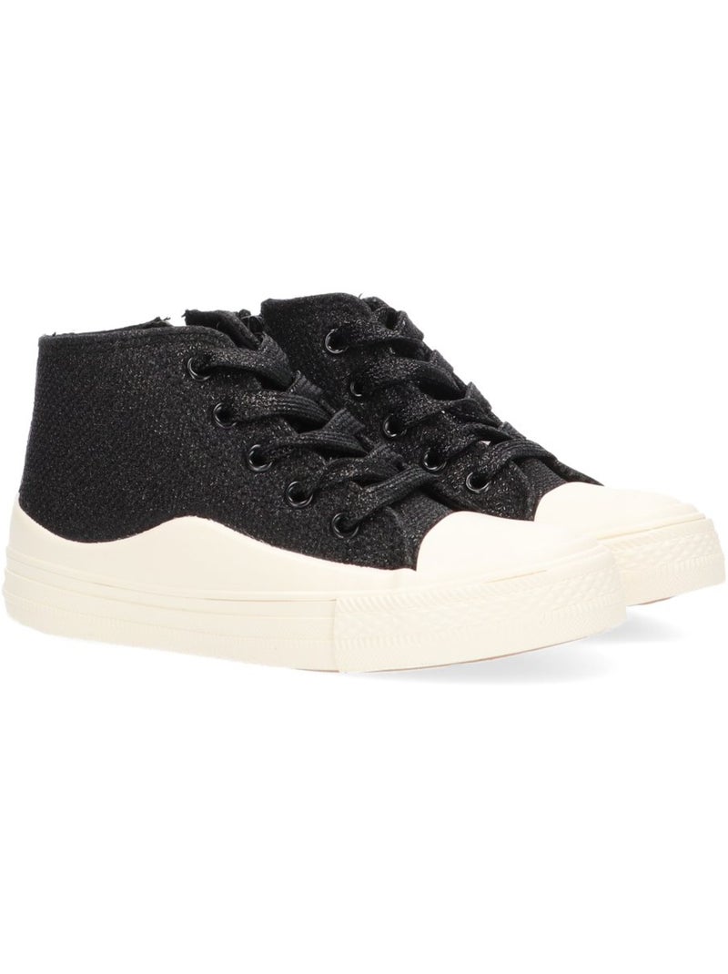 Deportivas Basket Niña Suela Plana - Luna Collection Negro - Kiabi