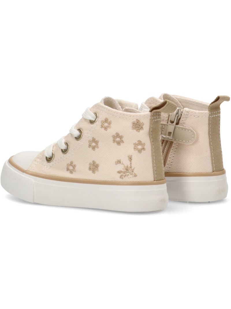Deportivas Basket Niña Suela Plana - Luna Kids Beige - Kiabi