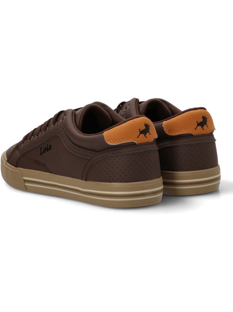 Deportivas casual hombre suela plana - lois Marrón - Kiabi