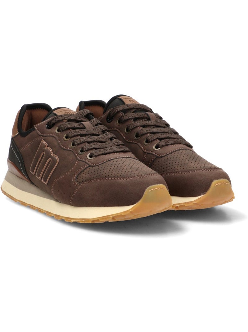 Deportivas casual hombre suela plana - mustang Marrón chocolate - Kiabi