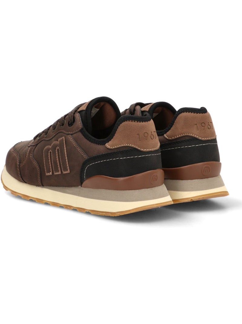 Deportivas casual hombre suela plana - mustang Marrón chocolate - Kiabi