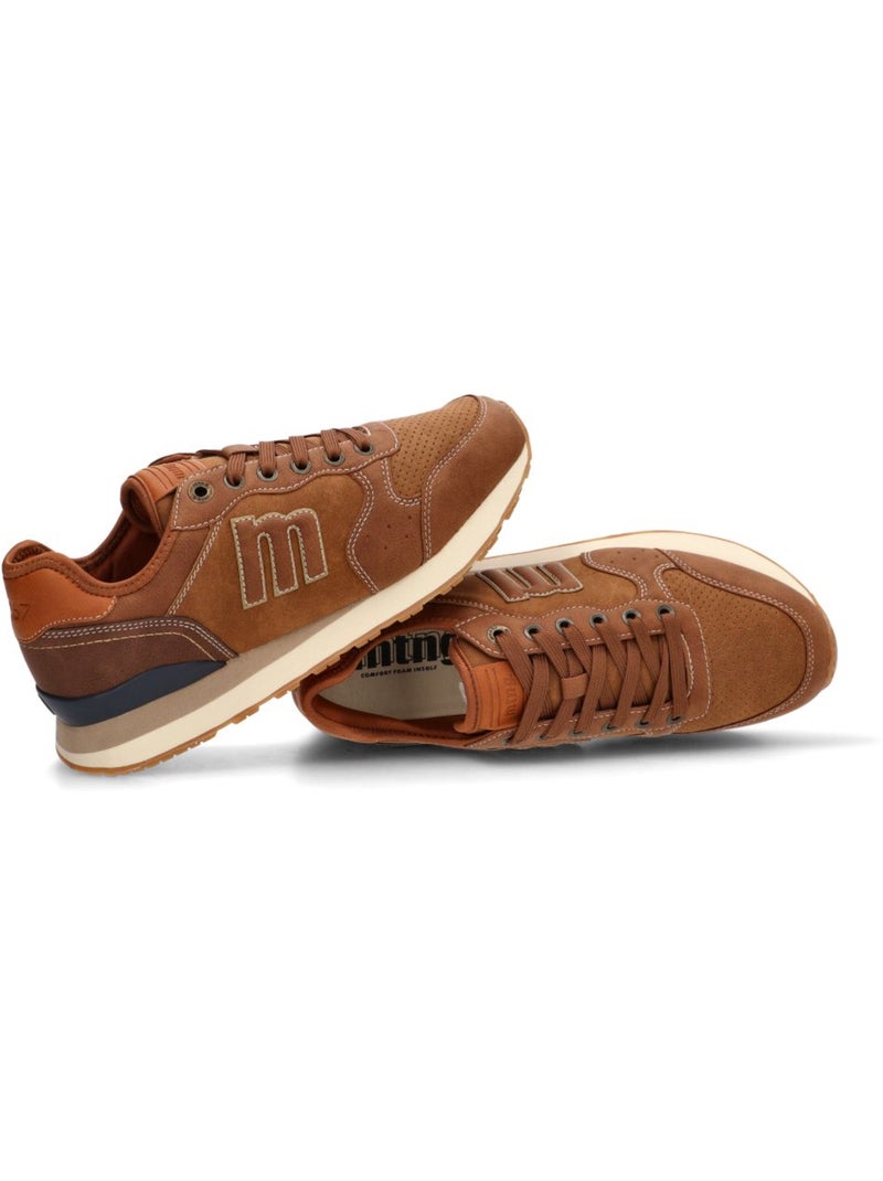 Deportivas casual hombre suela plana - mustang Marrón claro - Kiabi