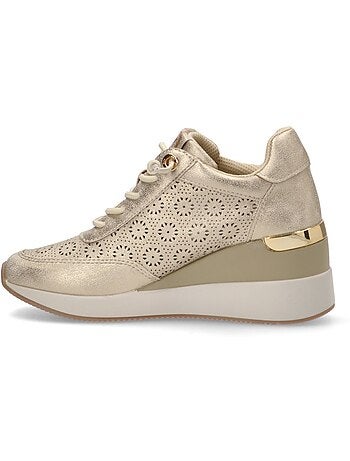 Deportivas casual mujer cuña alta - xti
