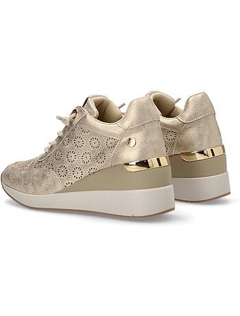 Deportivas casual mujer cuña alta - xti