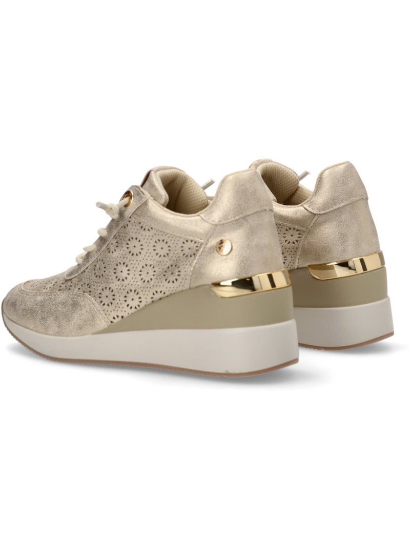 Deportivas Casual Mujer Cuña Alta - Xti Oro - Kiabi