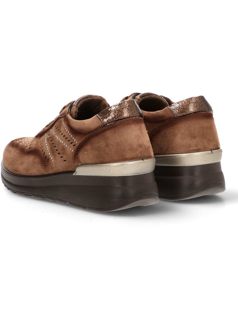 Deportivas Casual Mujer Cuña Media - Amarpies Taupe - Kiabi