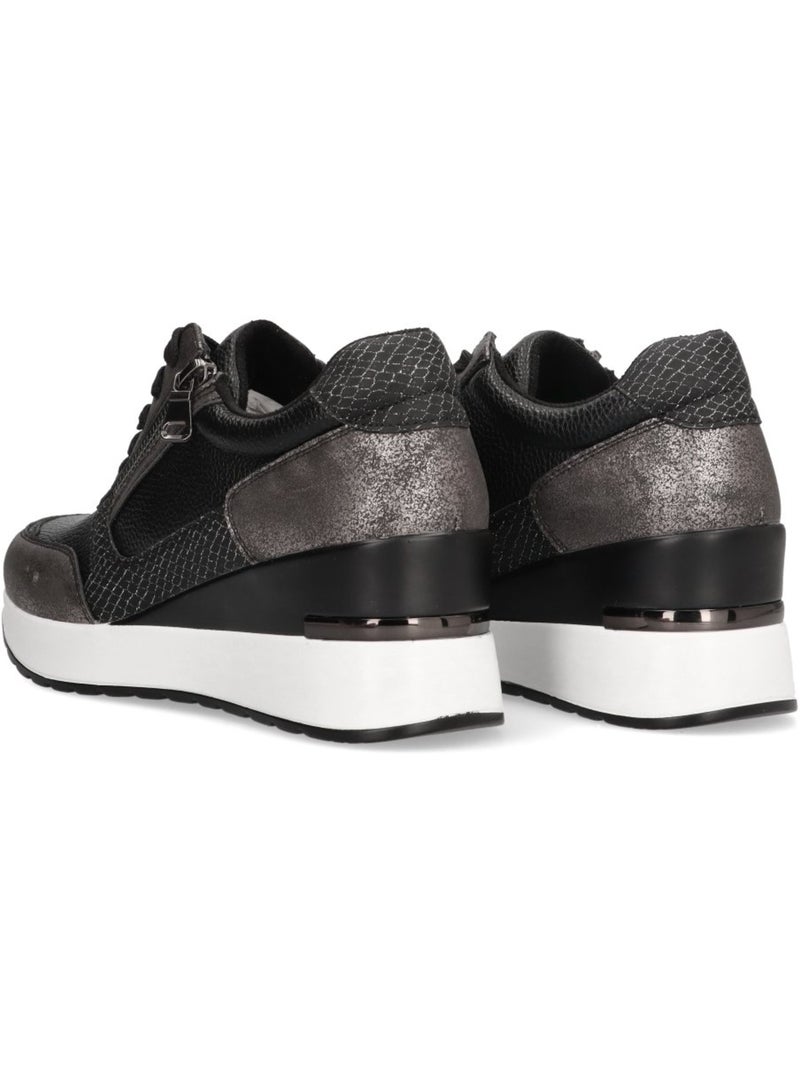 Deportivas Casual Mujer Cuña Media - Etika Negro - Kiabi