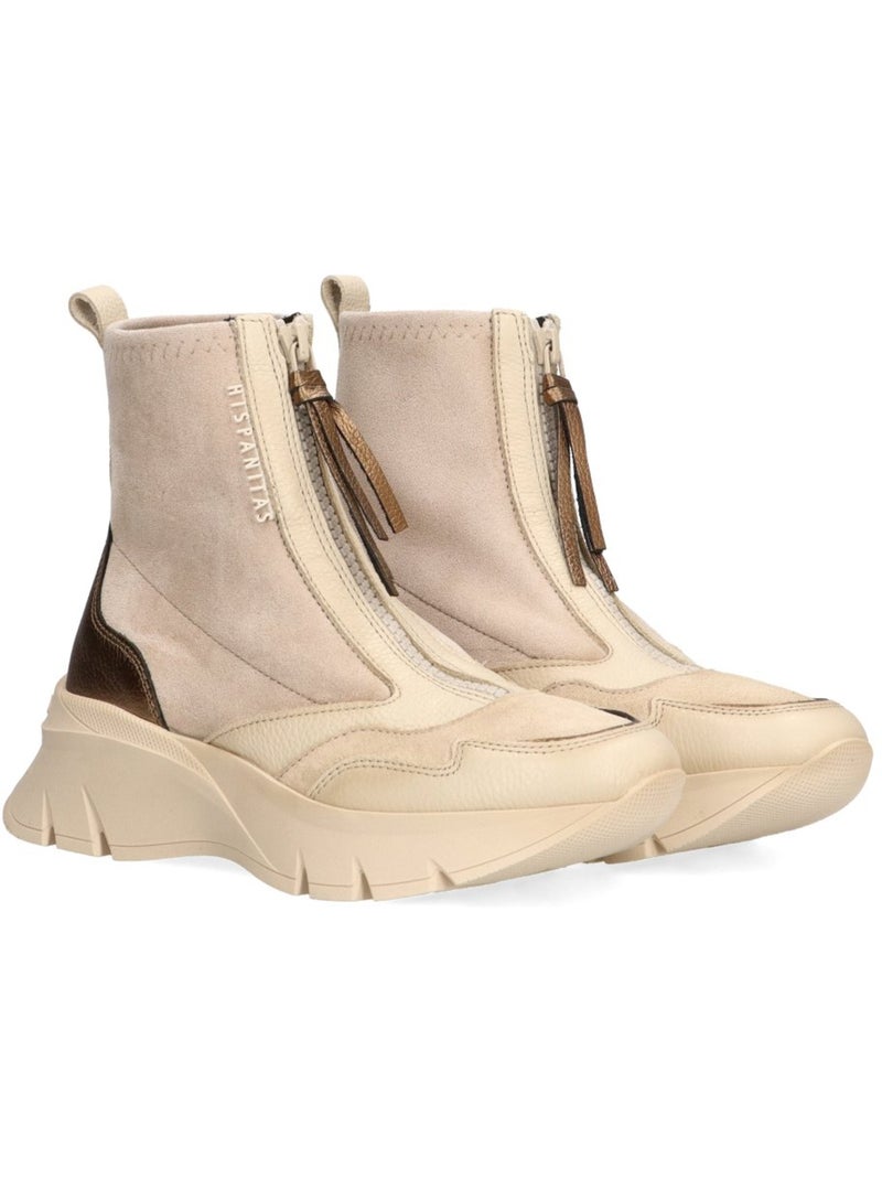 Deportivas Casual Mujer Cuña Media - Hispanitas Beige - Kiabi