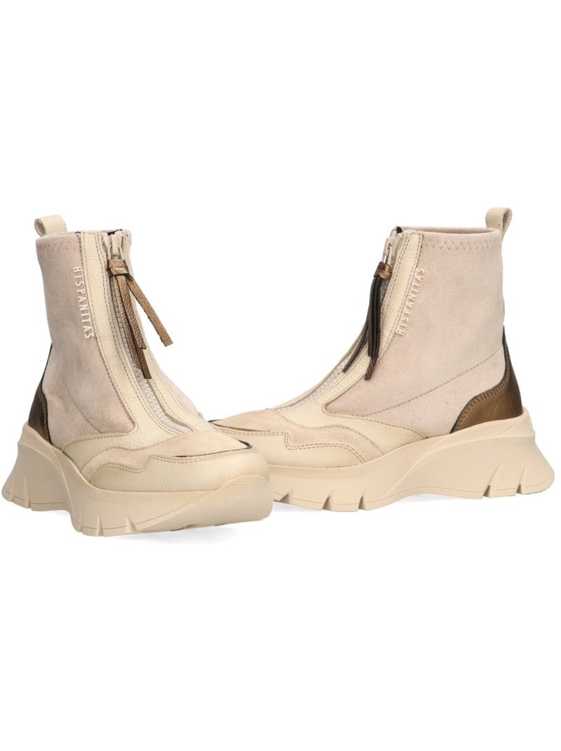 Deportivas Casual Mujer Cuña Media - Hispanitas Beige - Kiabi