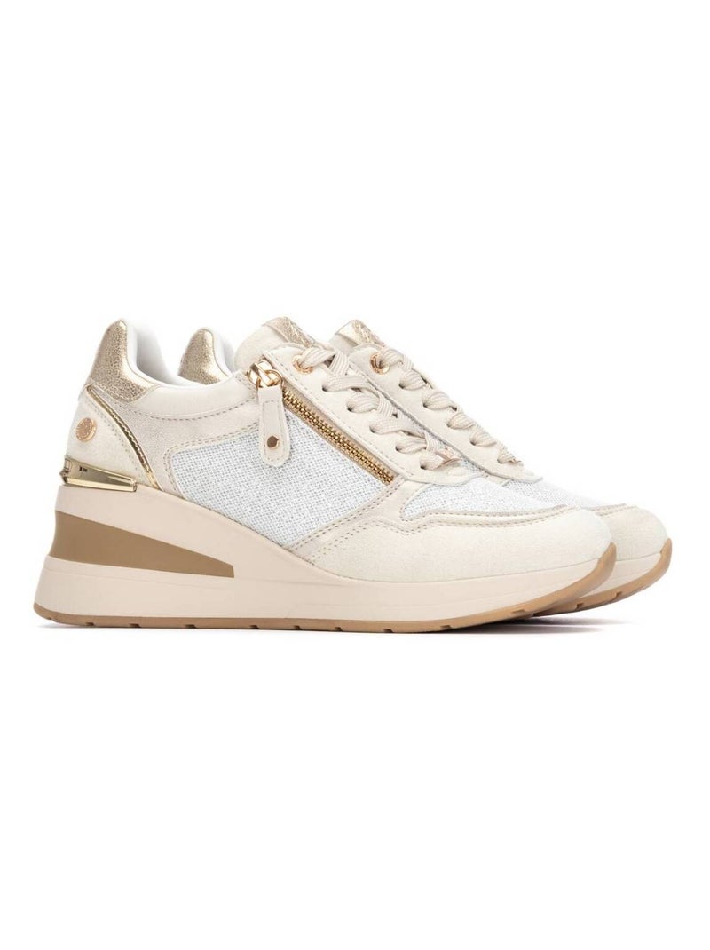 Deportivas casual mujer cuña media - xti Beige - Kiabi
