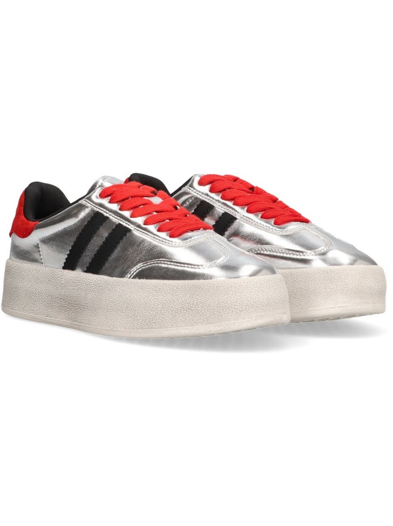 Deportivas Casual Mujer Suela Doble - Luna Collection Plata - Kiabi