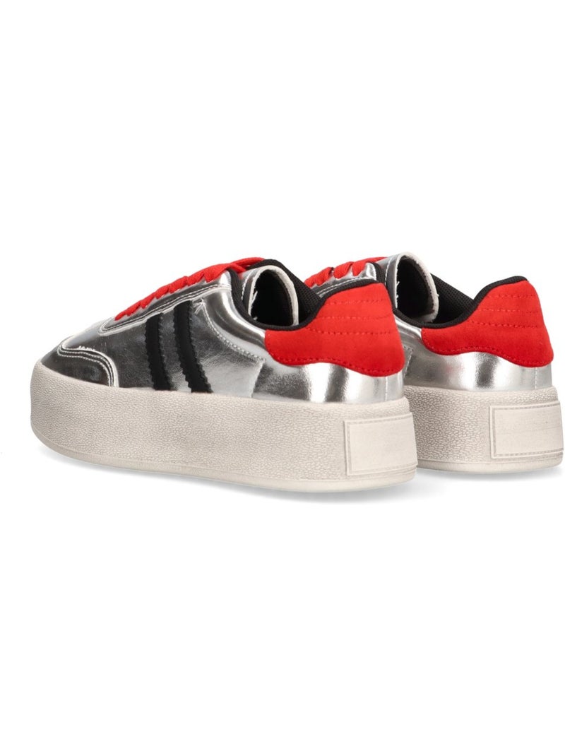 Deportivas Casual Mujer Suela Doble - Luna Collection Plata - Kiabi