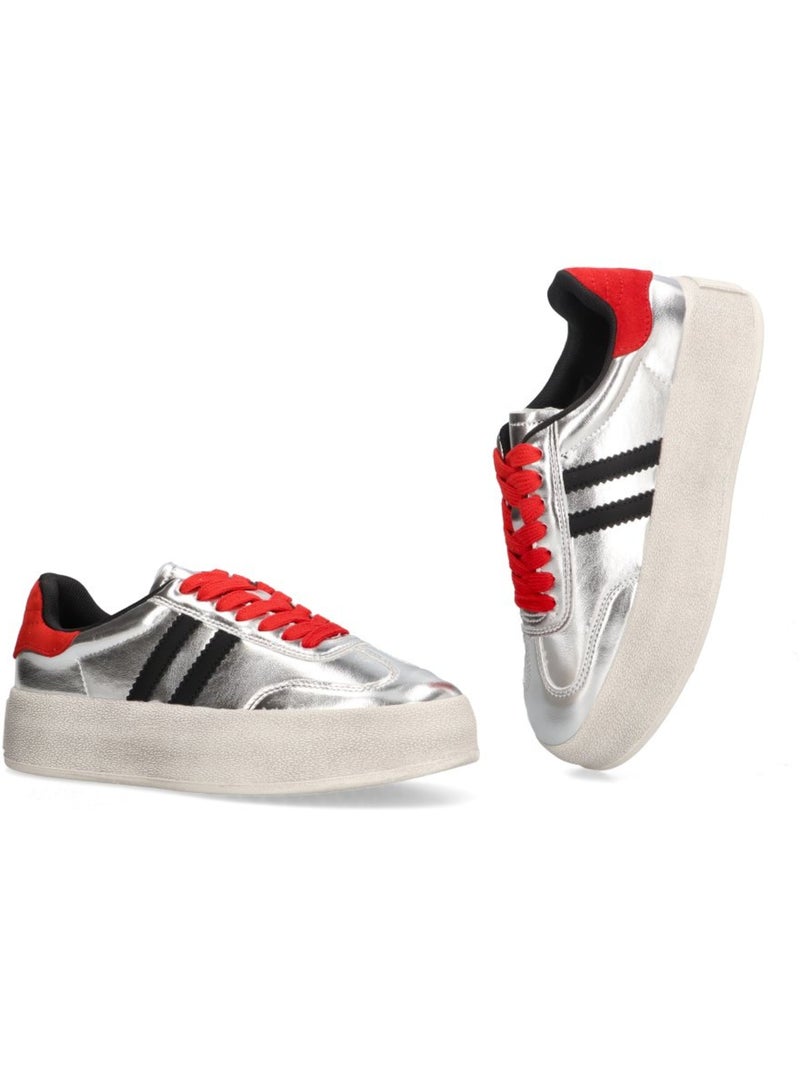 Deportivas Casual Mujer Suela Doble - Luna Collection Plata - Kiabi