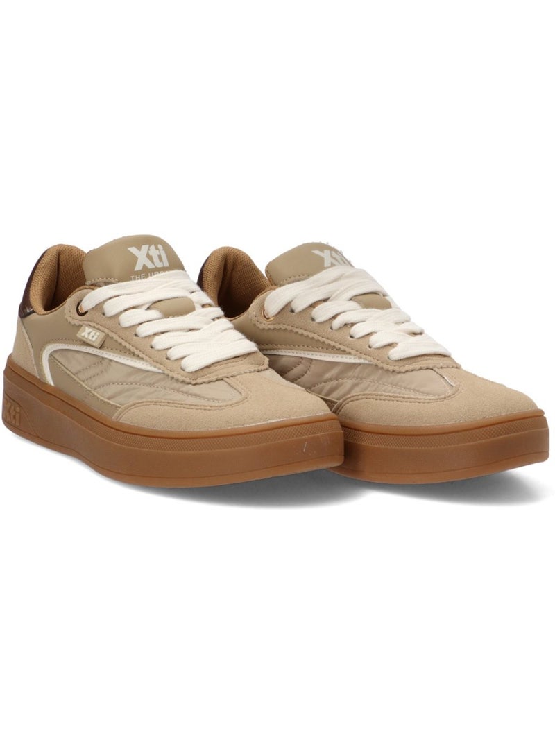 Deportivas casual mujer suela doble - xti Beige - Kiabi
