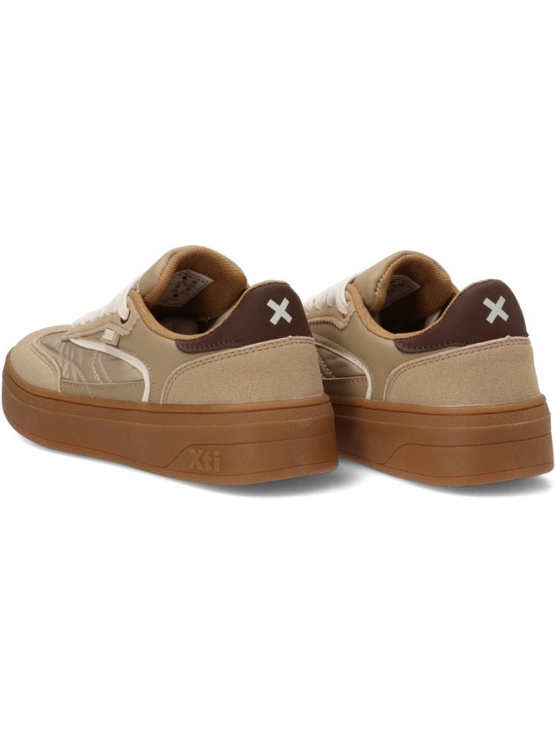 Deportivas casual mujer suela doble - xti Beige - Kiabi