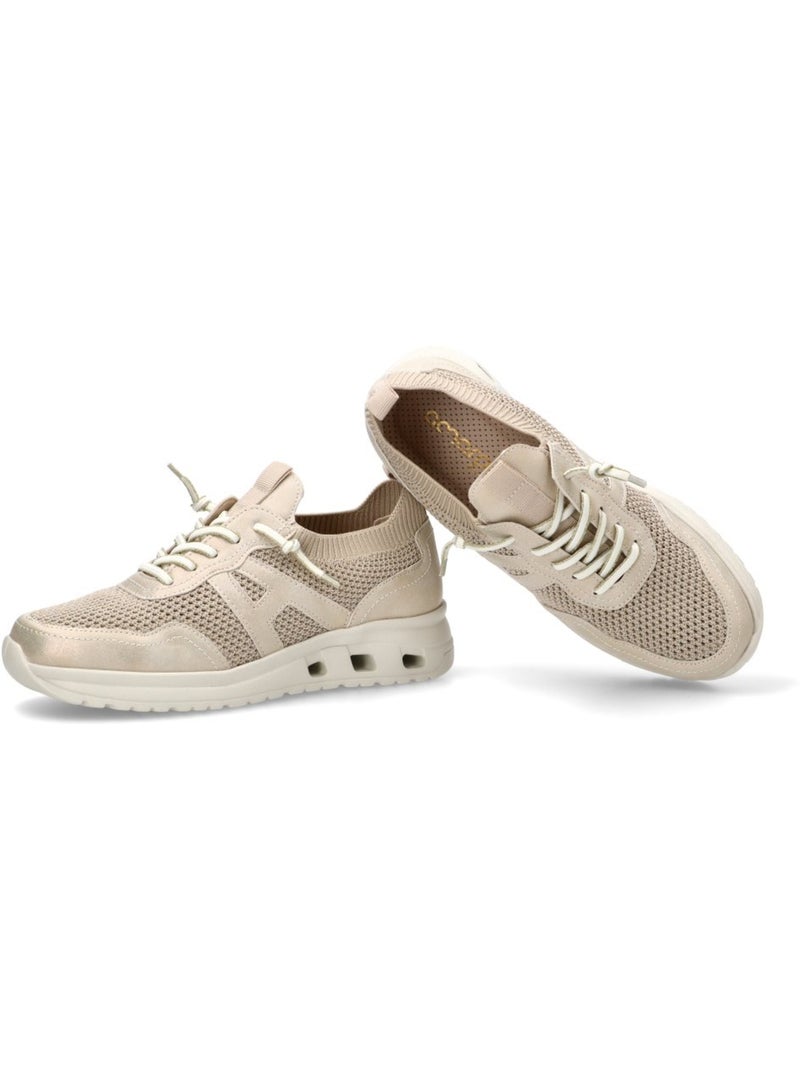 Deportivas Casual Mujer Suela Plana - Amarpies Beige/Blanco perlado/Platino - Kiabi