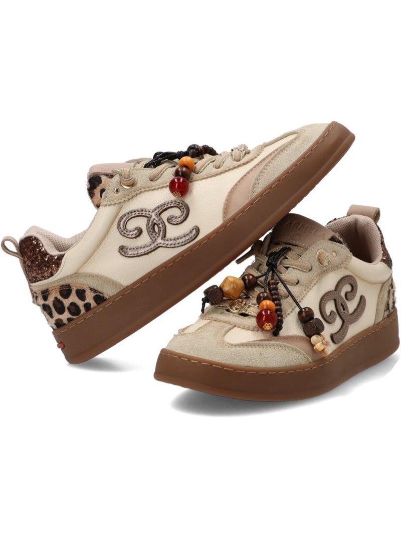 Deportivas casual mujer suela plana - carmela Beige - Kiabi