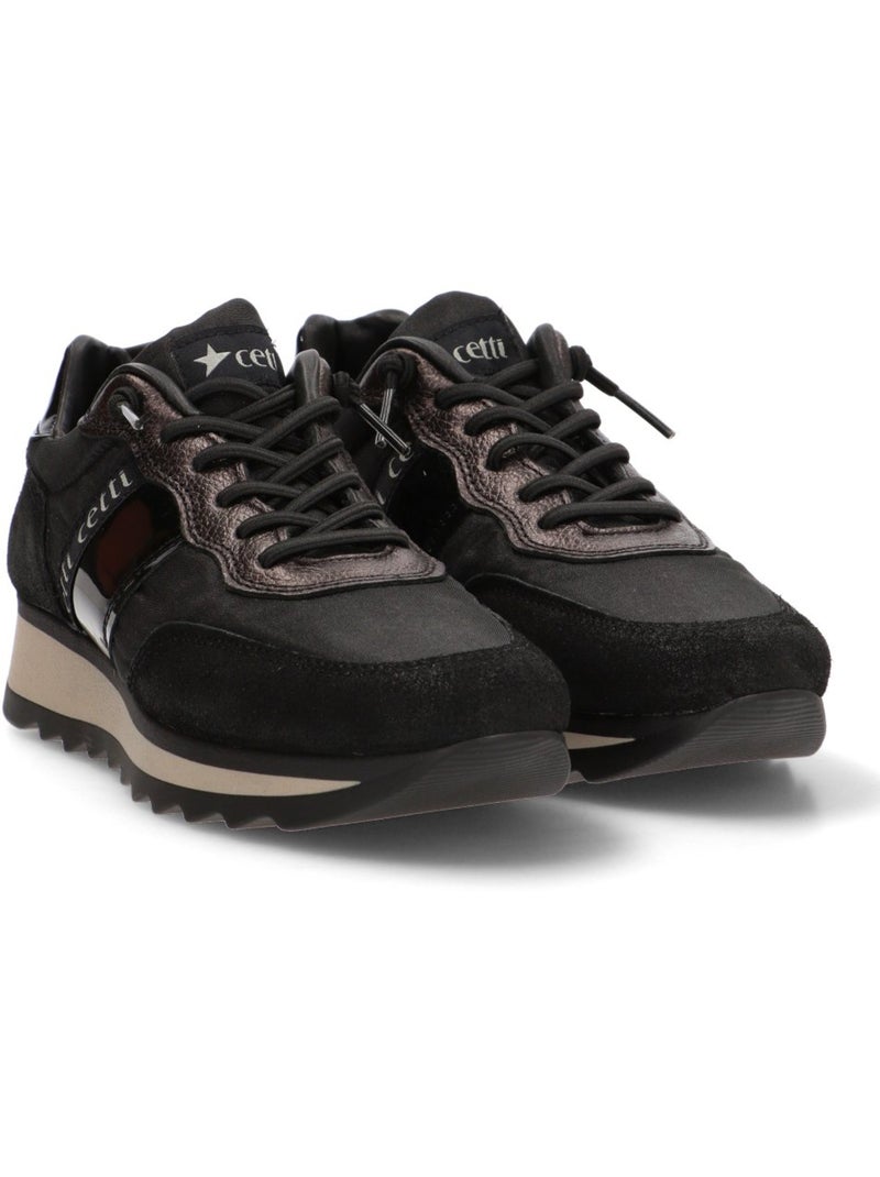 Deportivas Casual Mujer Suela Plana - Cetti Negro - Kiabi
