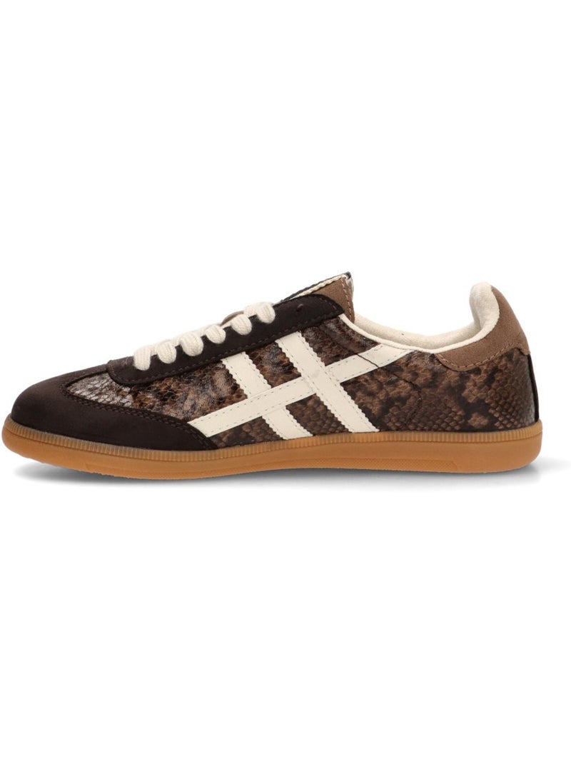 Deportivas casual mujer suela plana - corina Marrón capuchino - Kiabi