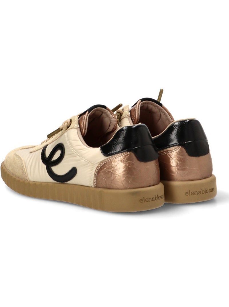 Deportivas Casual Mujer Suela Plana - Elena Bloom Beige - Kiabi