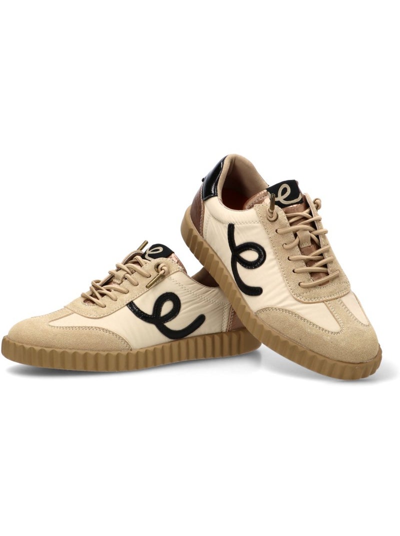 Deportivas Casual Mujer Suela Plana - Elena Bloom Beige - Kiabi