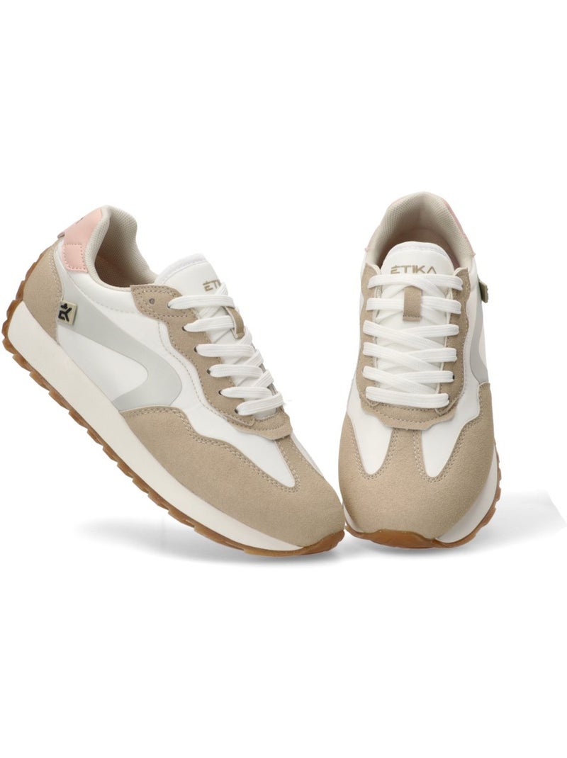 Deportivas Casual Mujer Suela Plana - Etika Beige - Kiabi