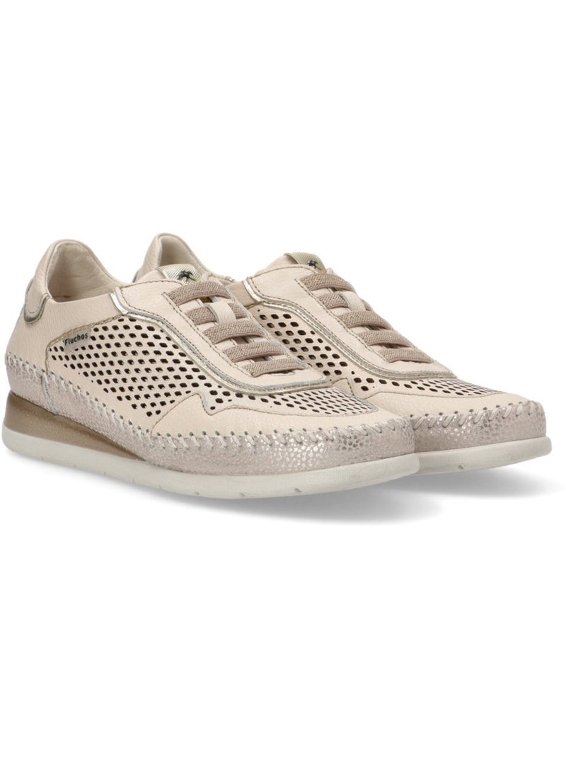 Deportivas Casual Mujer Suela Plana - Fluchos Gris perla - Kiabi