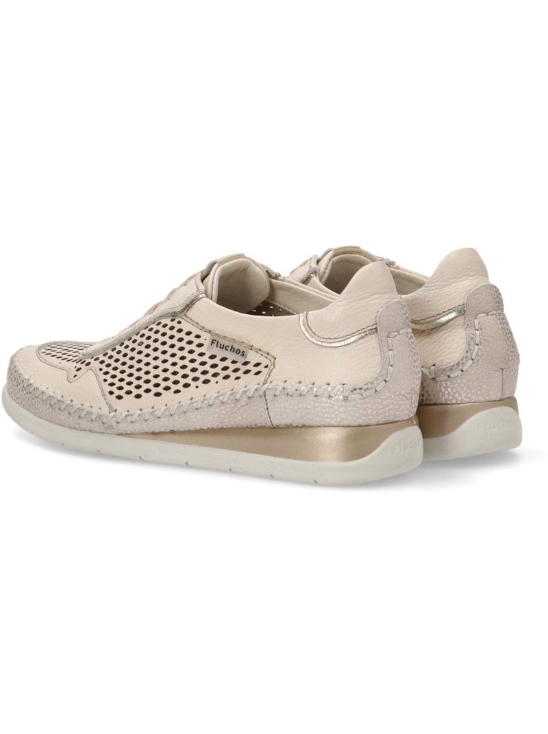 Deportivas Casual Mujer Suela Plana - Fluchos Gris perla - Kiabi
