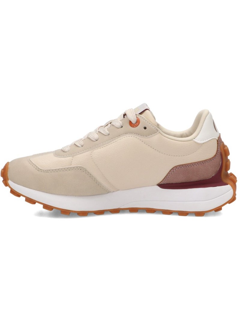 Deportivas casual mujer suela plana - mustang Beige - Kiabi