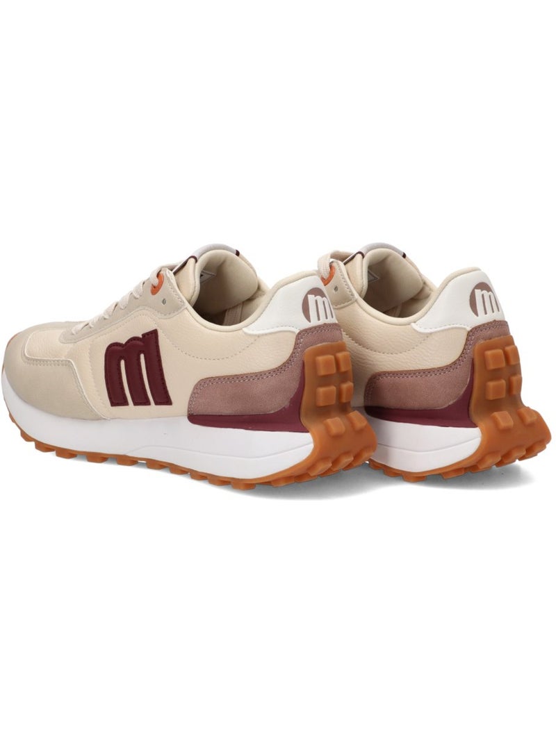 Deportivas casual mujer suela plana - mustang Beige - Kiabi