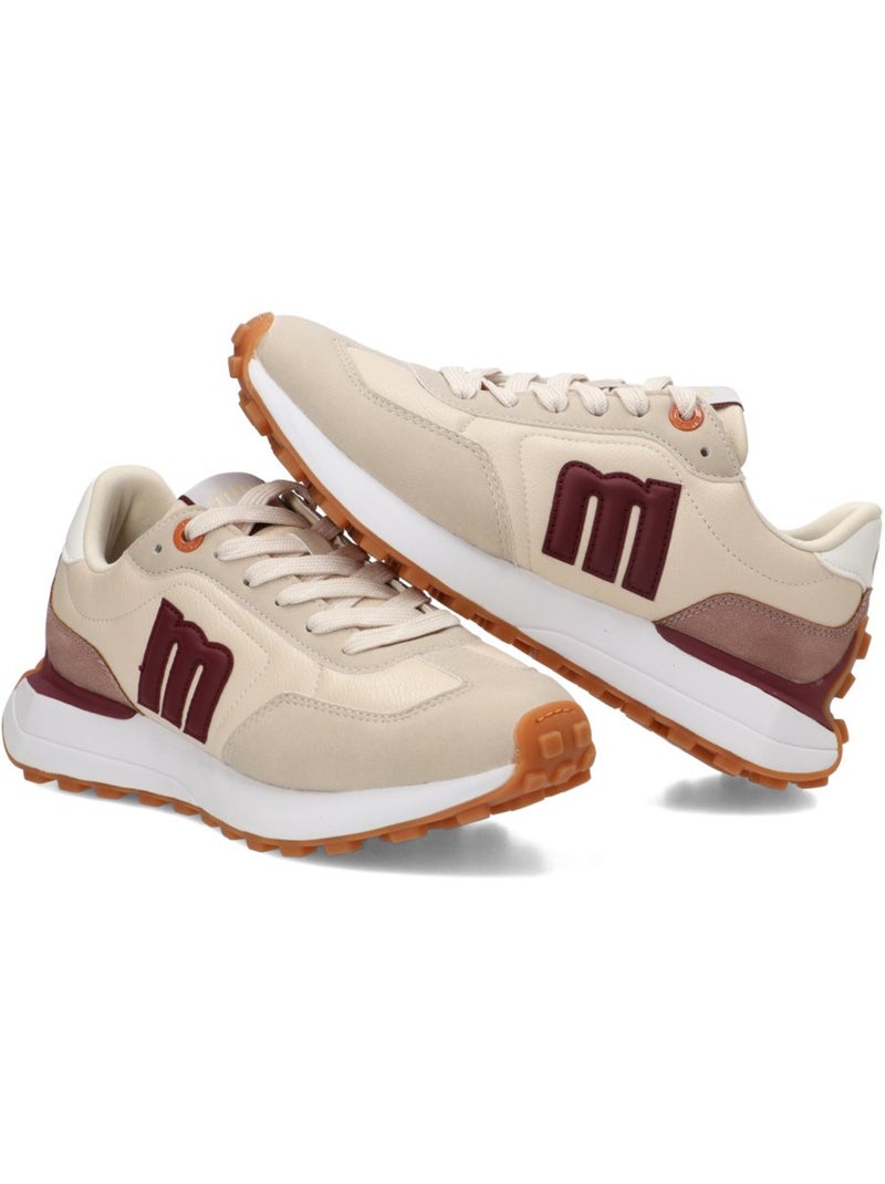 Deportivas casual mujer suela plana - mustang Beige - Kiabi