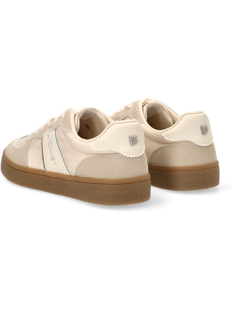 Deportivas casual mujer suela plana - mustang Beige - Kiabi