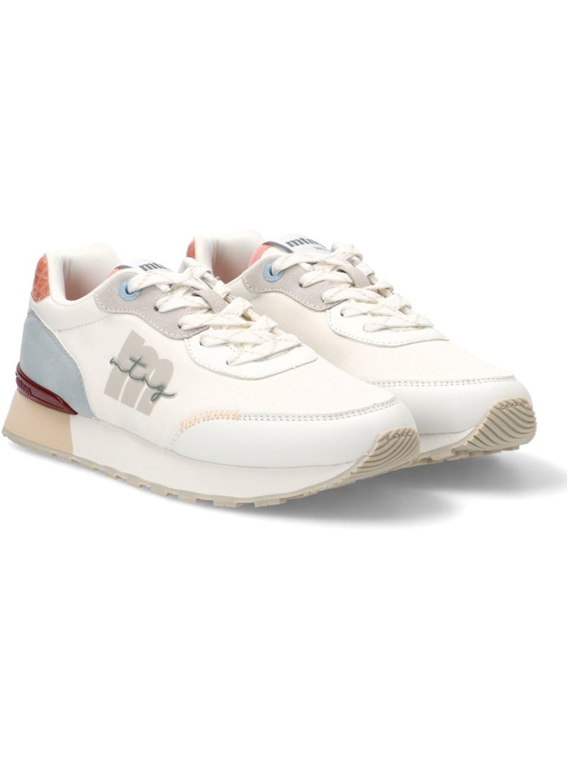 Deportivas Casual Mujer Suela Plana - Mustang Blanco - Kiabi