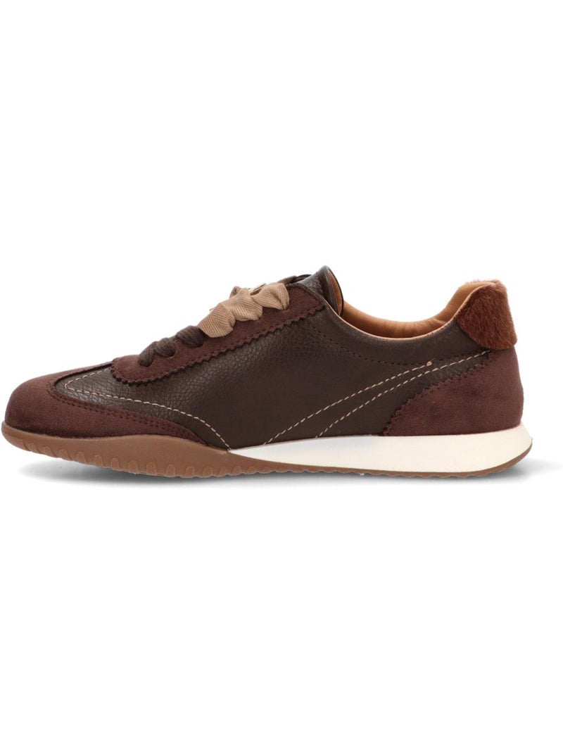 Deportivas casual mujer suela plana - mustang Marrón capuchino - Kiabi