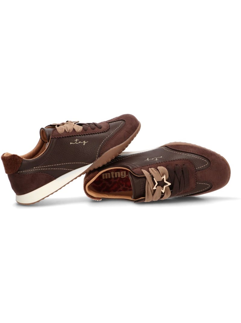 Deportivas casual mujer suela plana - mustang Marrón capuchino - Kiabi