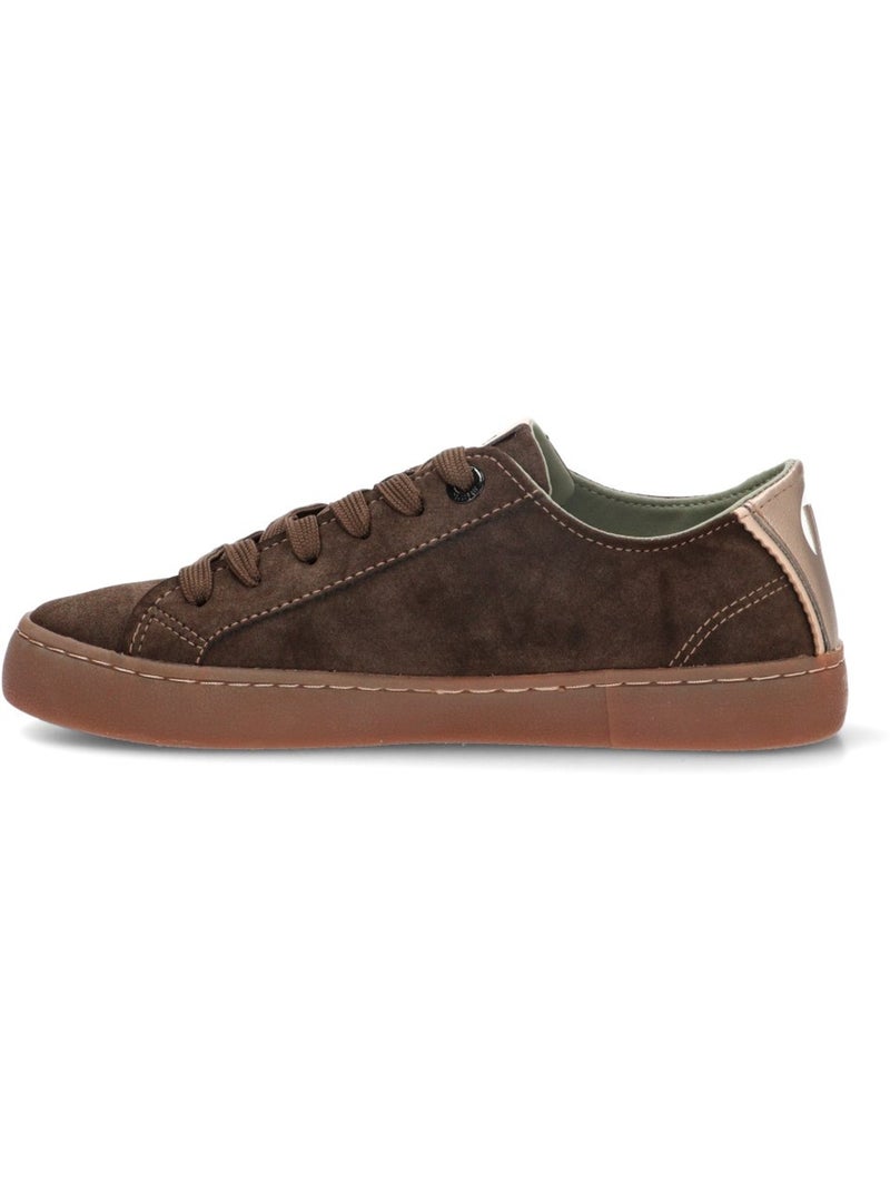 Deportivas casual mujer suela plana - mustang Marrón capuchino - Kiabi