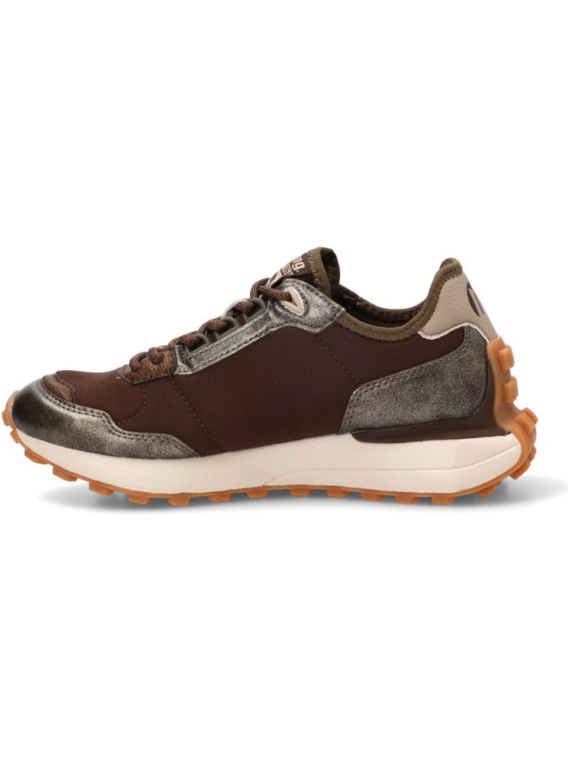 Deportivas casual mujer suela plana - mustang Marrón capuchino - Kiabi